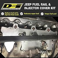 Vista 6 de DESIGN ENGINEERING Fuel Rail & Injector Cover Kit for Jeep (1997-2004, 4.0L Engine) - Our Accessories Reduce Vapor Lock & Keep Fuel Injectors &