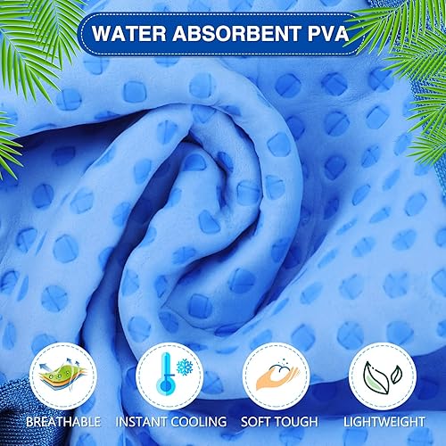 Miniatura 3 de Paquete de 3 bandanas de hielo para perro, bandana refrescante para mascotas, transpirable, cuello para perro, bandanas para disipación de calor,