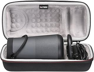 LTGEM Travel Protective Case for Bose SoundLink Revolve+ or Revolve+ (Series II) Portable & Long-Lasting Bluetooth 360 Speaker (Fits Charging Cradle, AC Adaptor and USB Cable)