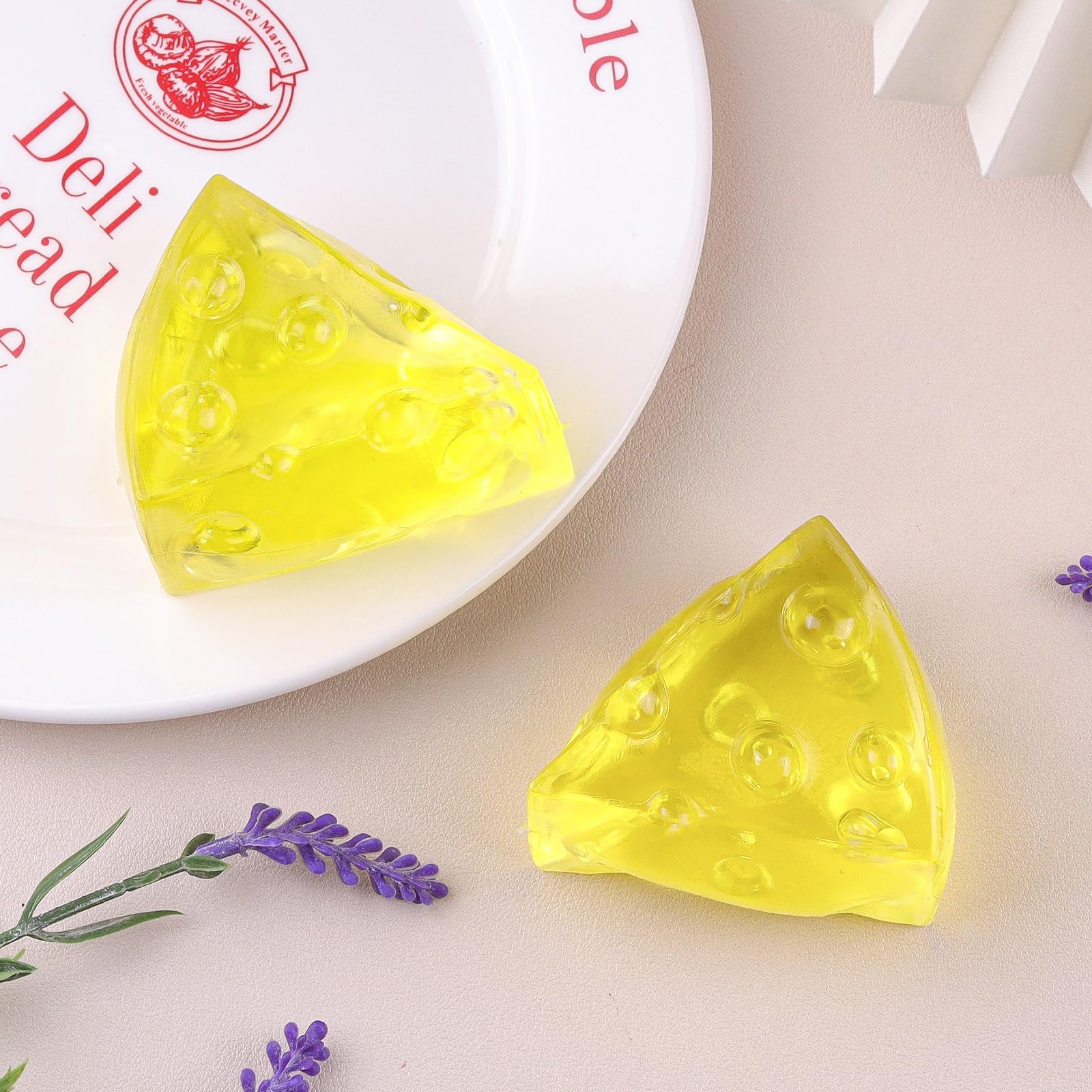 2 szt. Cheese Squishies, super miękka piłka antystresowa o powolnym wzroście, zabawka do wyciskania, uwalnia lęk, fidget, nowość, prezenty urodzinowe, nagrody w klasie, 2 szt
