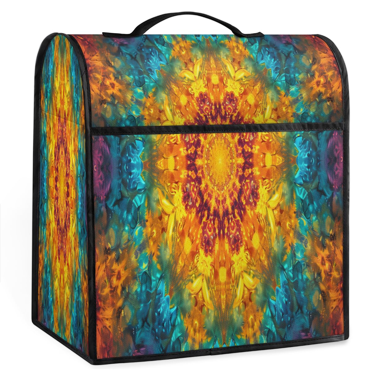Coffee Maker Cover Bohemia Abstract Mandala Kitchen Appliance Covers Small Appliance Covers Blender Cover Juicer Cover Dust Covers for Kitchen Appliances with Top Handle and Pockets,Washable,C806