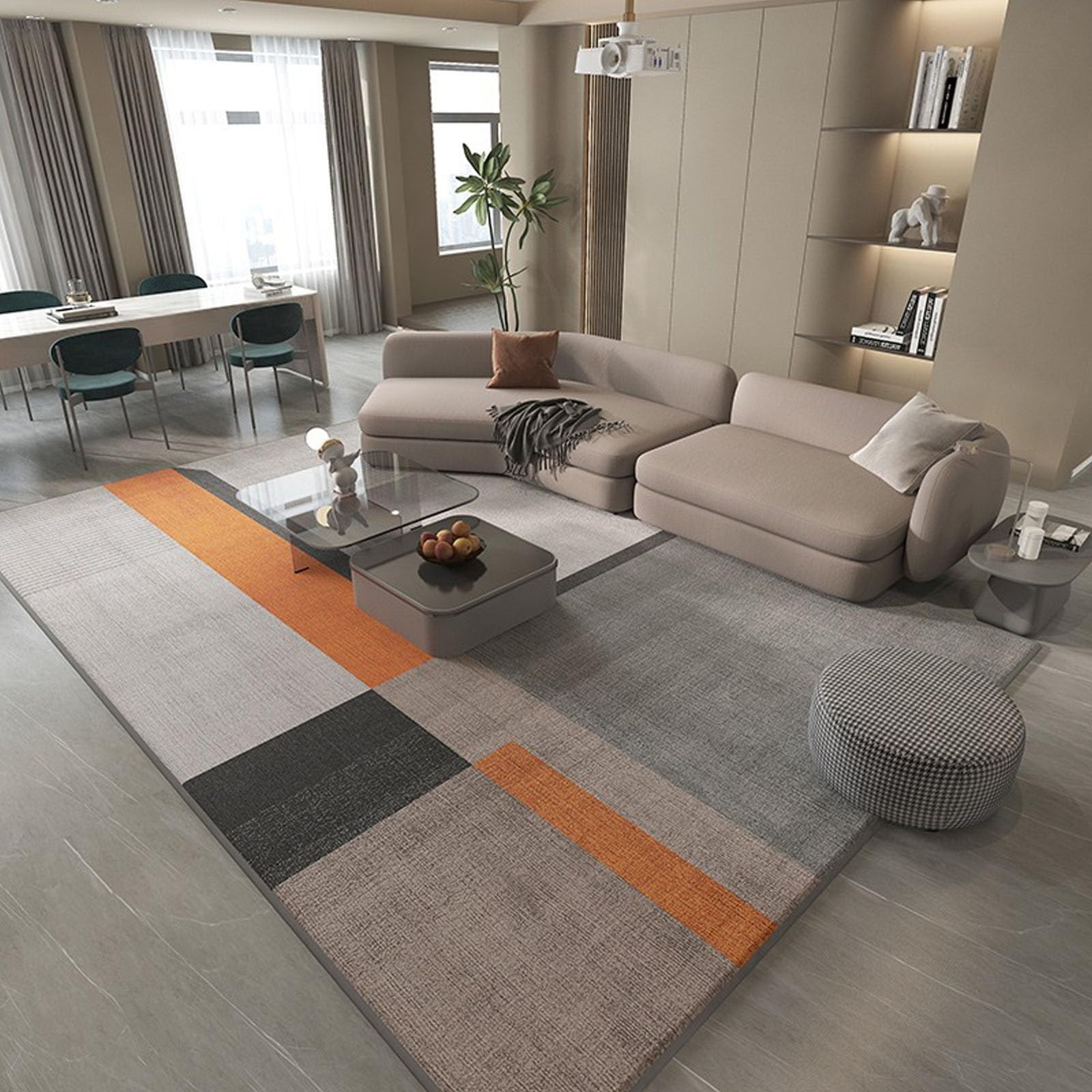 YUANWAN Area Rugs for Bedroom 90 x 280 cm Non-Slip Soft Easy to Clean Fluffy, Short Pile, Non-Slip Modern Luxury Shaggy Rug Long Runner Ideal for Bedroom Kitchen Lounge, 9