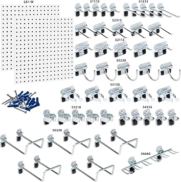 Triton 2-Pc. LocBoard Set - 24-in. x 24-in. Boards, 46 Hooks, Model# LB1-KIT