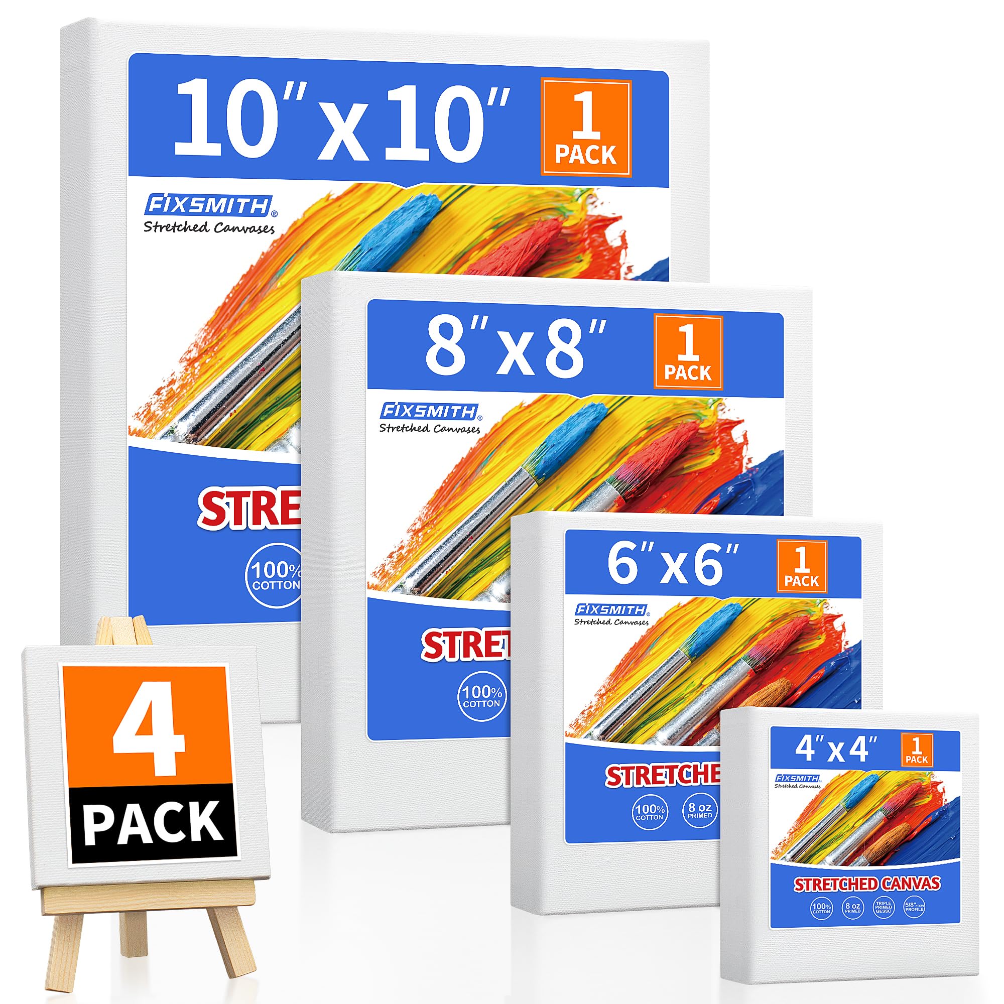 Amazon.com: FIXSMITH Stretched Canvas for Painting, 4