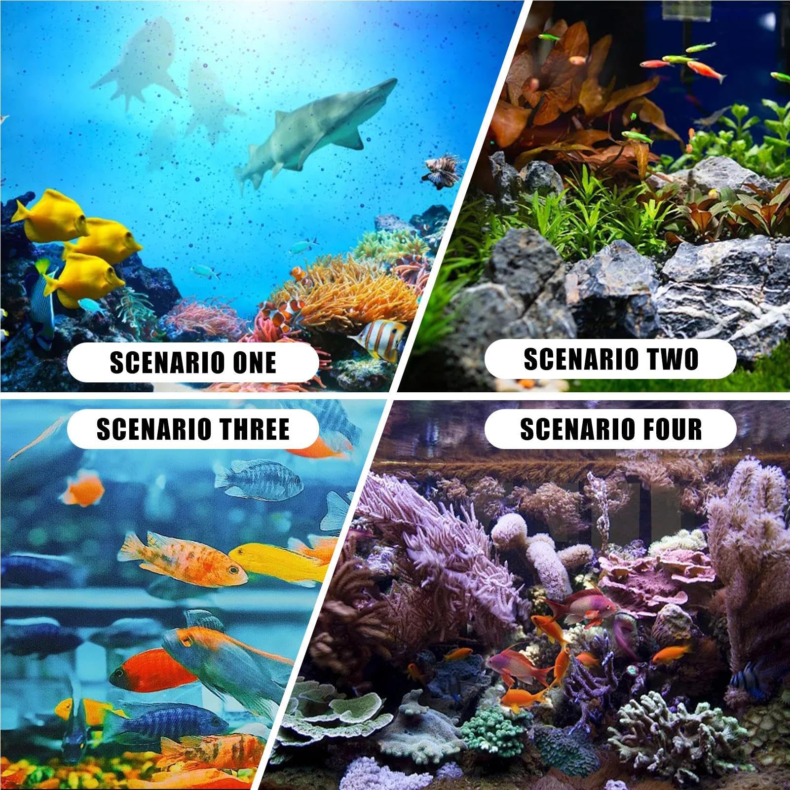 Corail d'aquarium - Paysage Simulation,Décor d'aquarium d'accessoires réservoir Poissons Couleur Multiple pour des terrariums d'aquariums Marins d'eau Douce