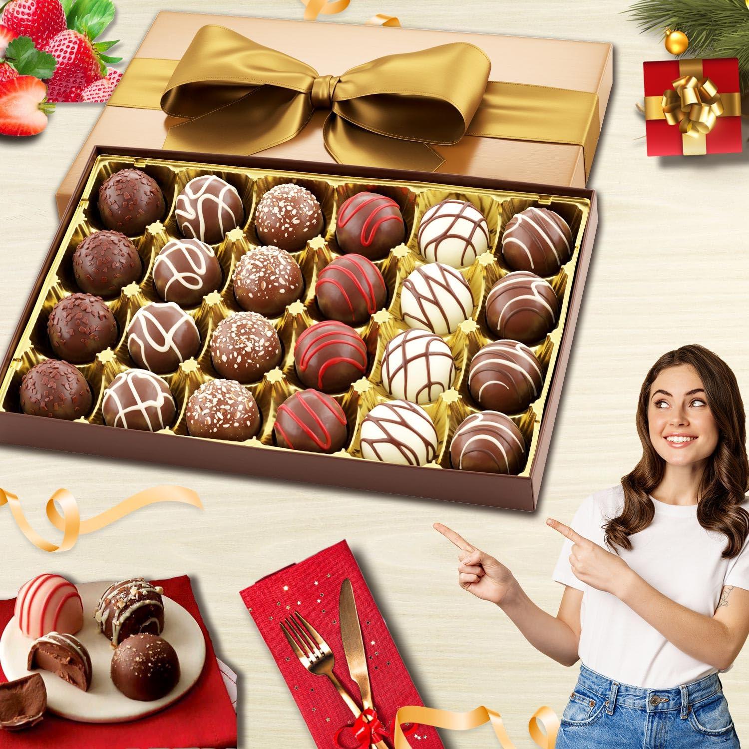 Buy WINNI 24 Pcs Premium Truffle Chocolate Gift Packs Luxury