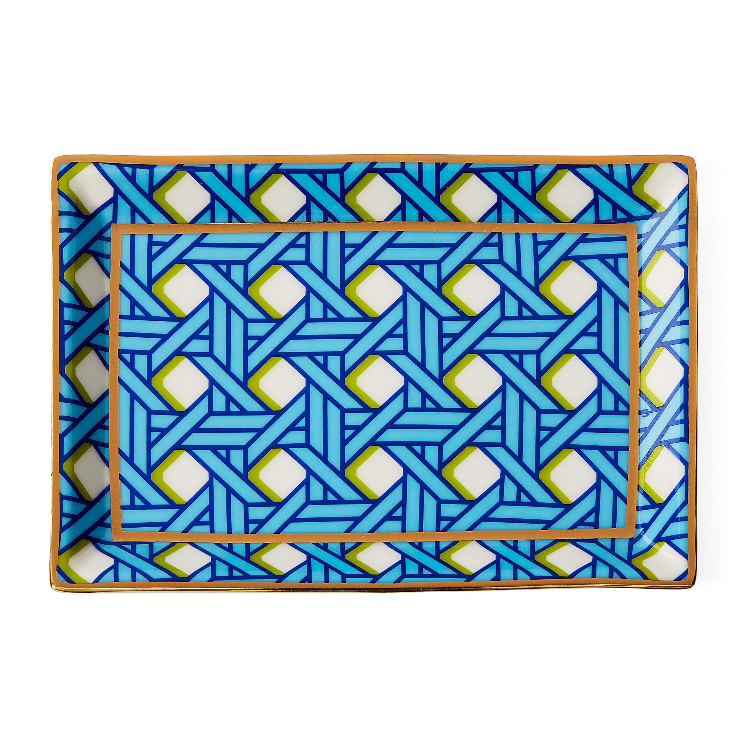 Jonathan Adler Basketweave Rectangle Tray