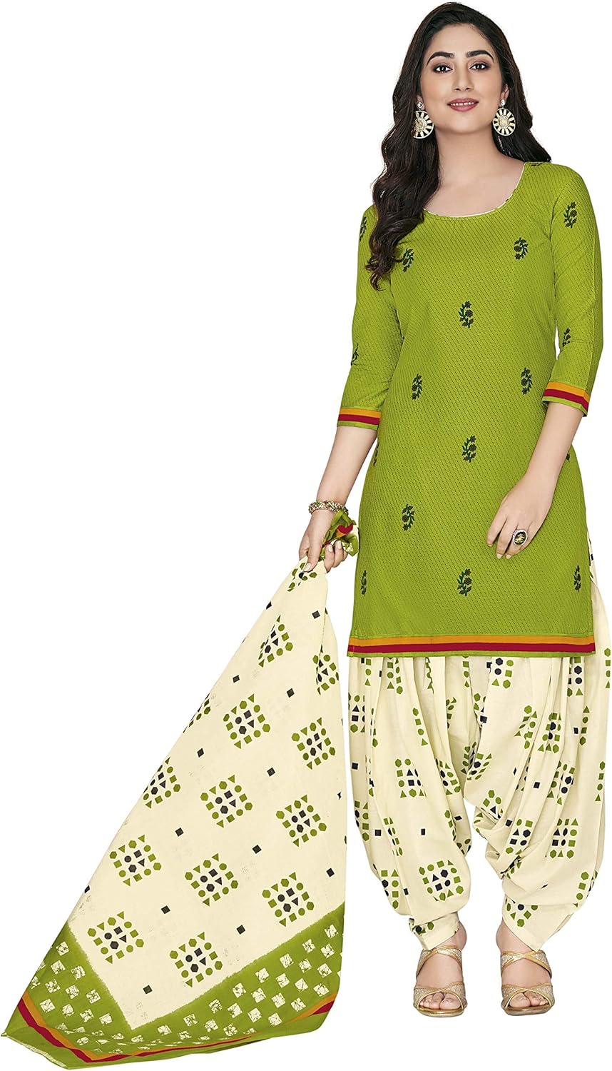 Miraan Women's Cotton Printed Readymade Salwar Suit