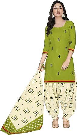Miraan Cotton Printed Readymade Salwar Suit For Women (BANDCOLOR1704, Brown - View #2