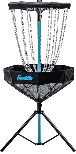Miniatura 15 de Franklin Sports Cestas de golf de disco – objetivo de golf portátil con cadenas incluidas – Equipo de soporte de cesta de golf de disco
