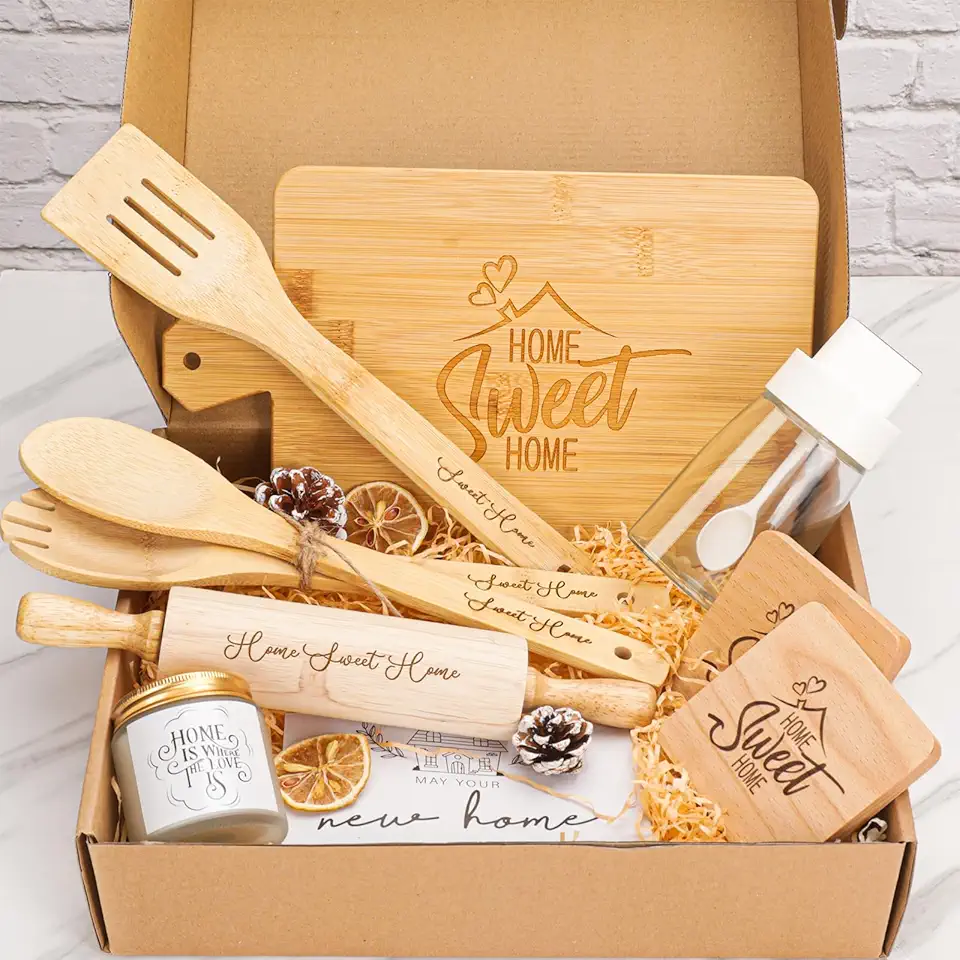 Inflyttningspresent skärbräda underlägg