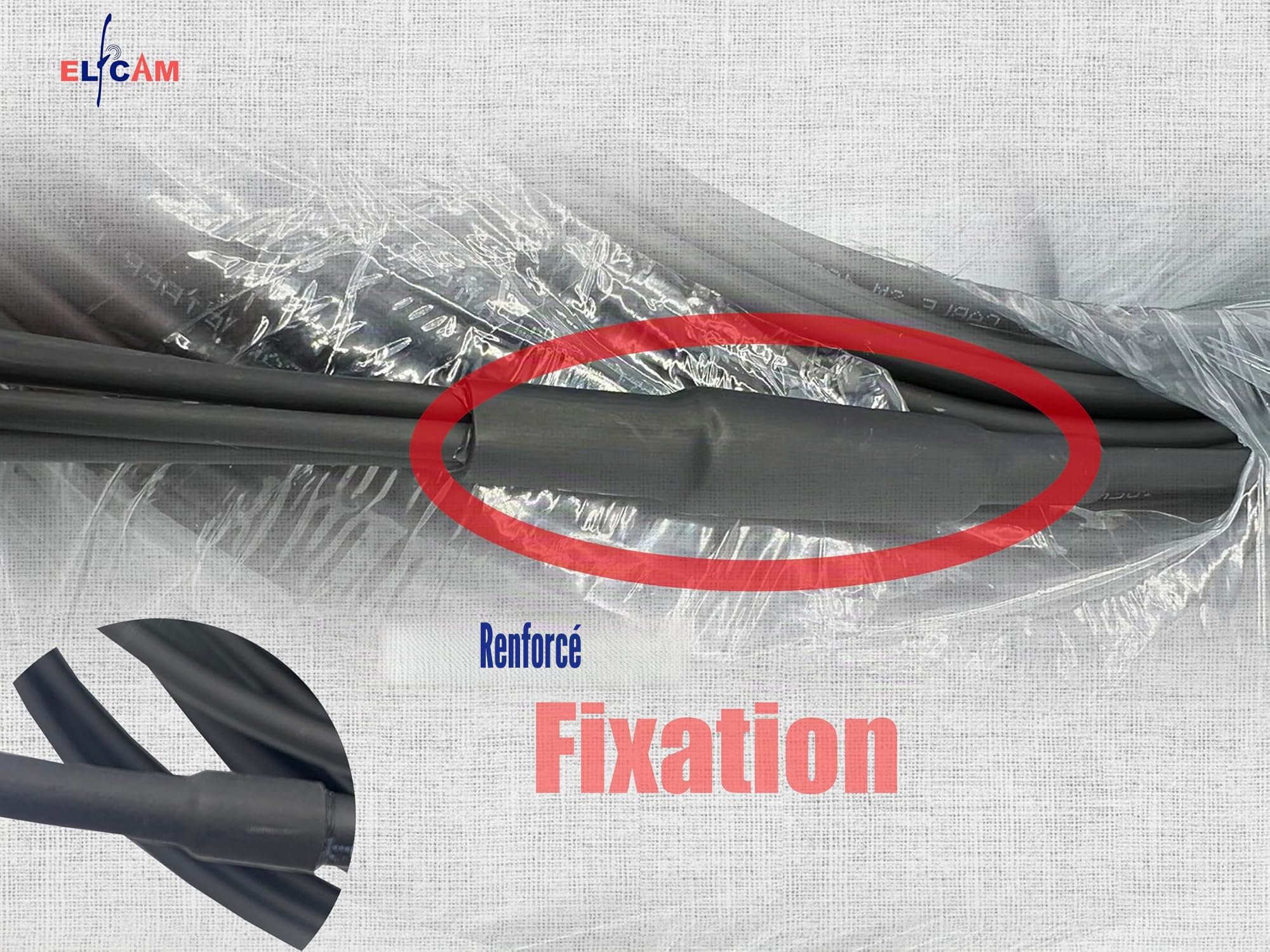 Elfcam® - 100m Câble Fibre 4 Fibres avec Connecteurs 2x Duplex LC/UPC vers 2x Duplex LC/UPC, Fibre Optique Monomode 9/125um OS2, 100 Mètres