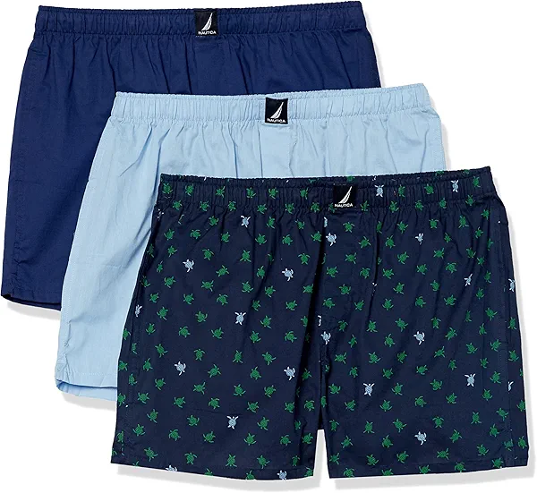 Nautica mens Cotton Woven 3 Pack Boxer