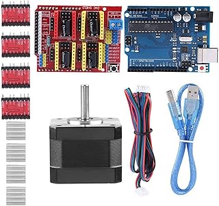 Aoutecen Controlador de motor passo a passo, desempenho estável kit de gravação CNC ampla aplicação kits de controlador CNC profissional bom material para impressora
