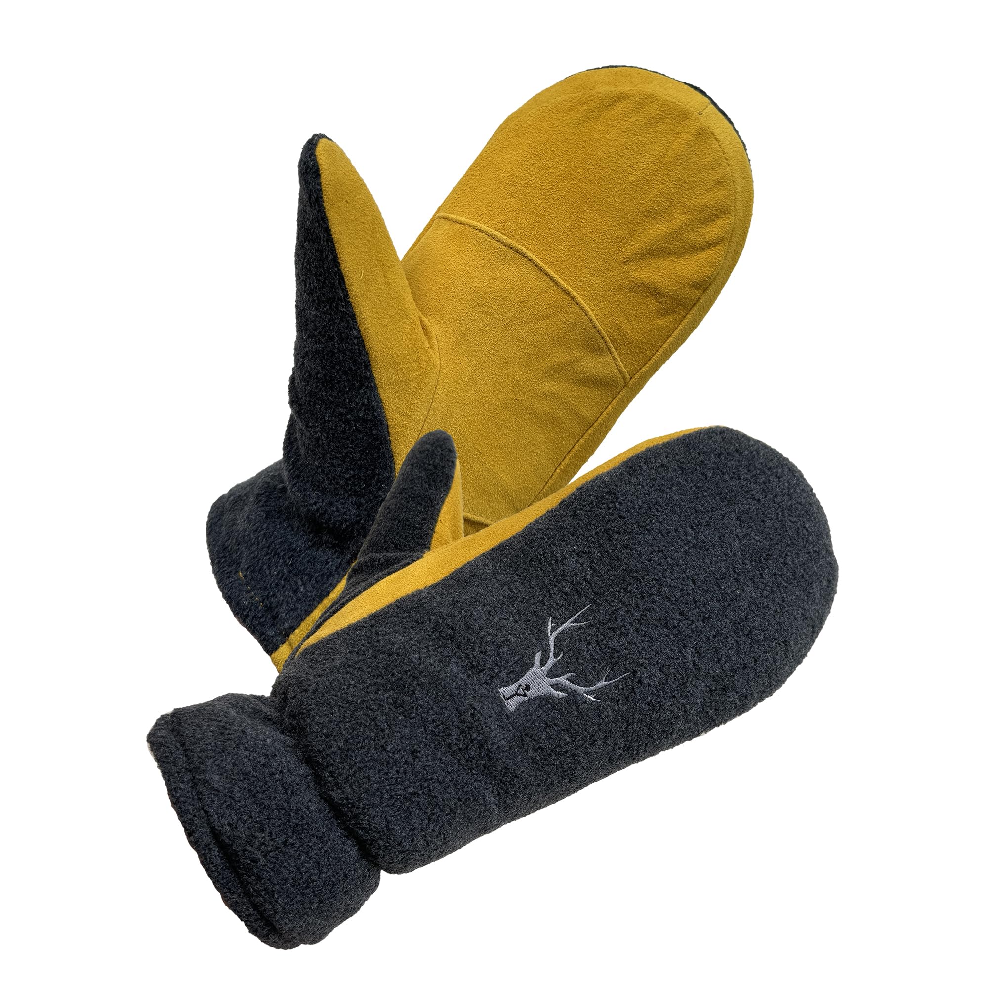 SKYDEER Winter Mittens with Soft Deerskin Suede Leather &amp; Thermal Polar Fleece &amp; Warm C100G 3M Thinsulate Insulation SD5171M