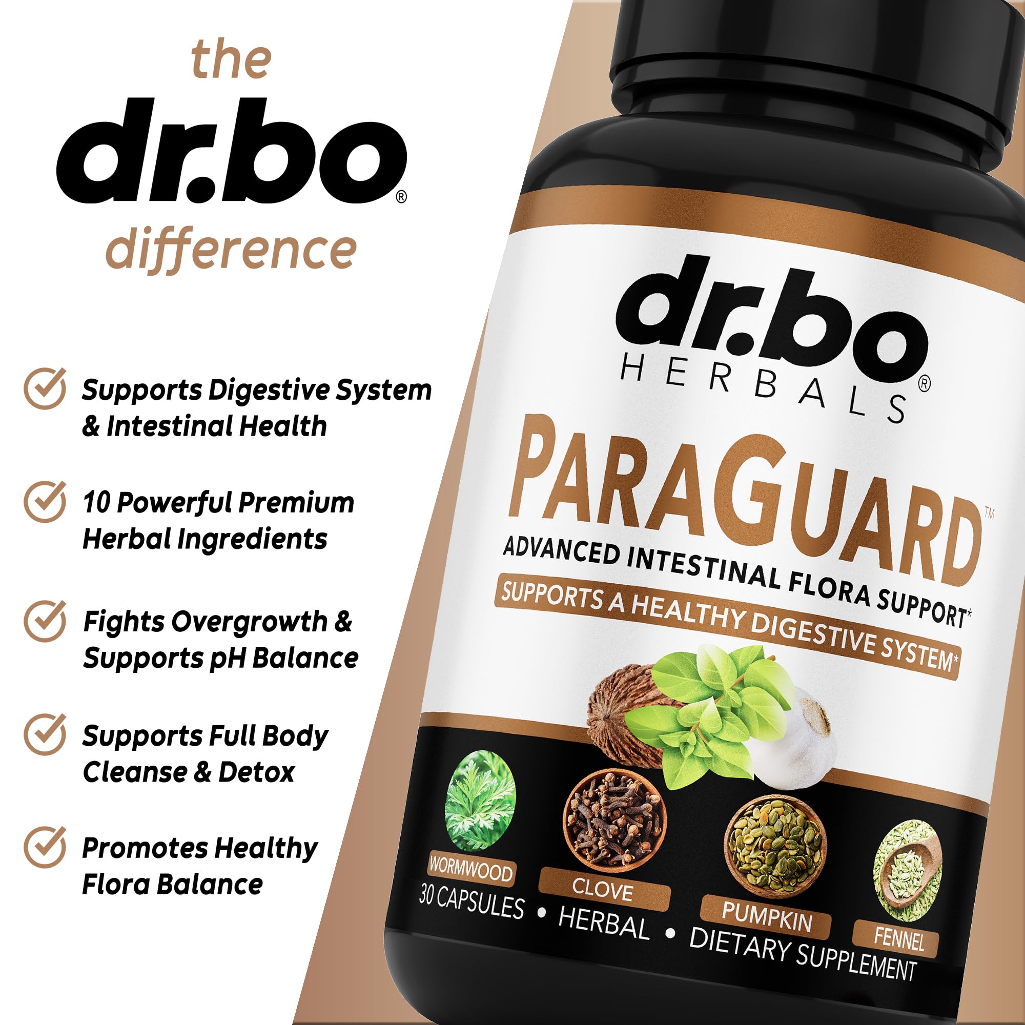 ParaGuard Cleanse Detox Pills - Intestinal Guard Formula Supplement with Black Walnut Wormwood Clove & Oregano Pills - Adults Natural Herbal Intestine Body Gut Cleanser Adults Complete Kit 30 Capsules — Amazon image 4