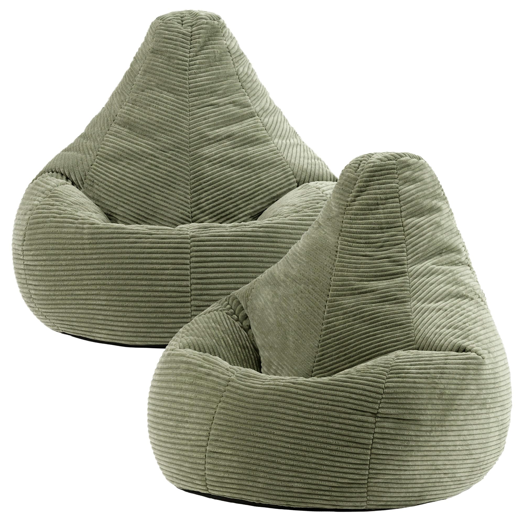 icon Dalton Medium Beanbag Corduroy Sage Green Set Of 2 from B&Q
