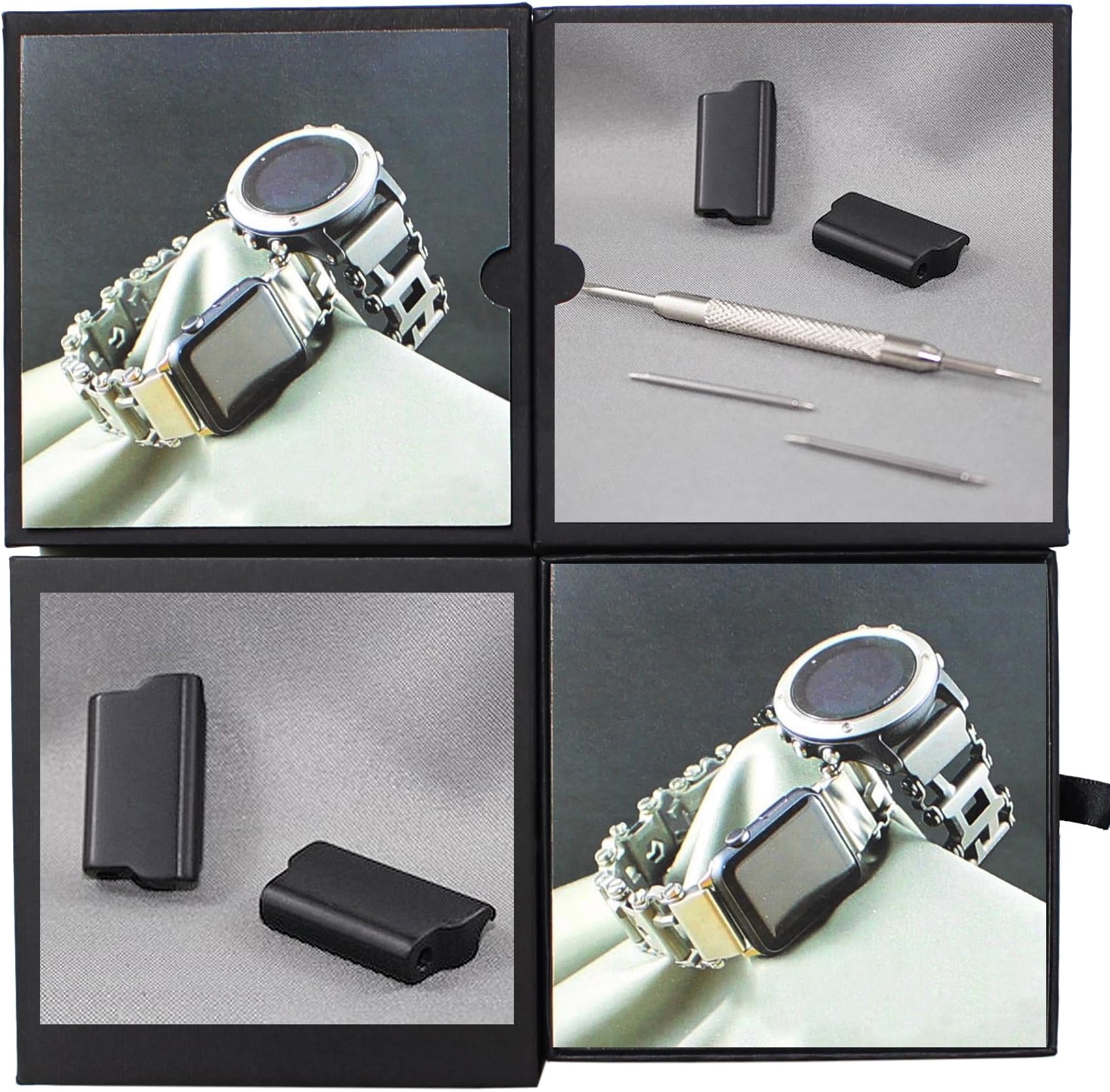 Leatherman Link- watch adapter compatible with LEATHERMAN TREAD - Black (compatible with G-Shock, Black, TREAD)