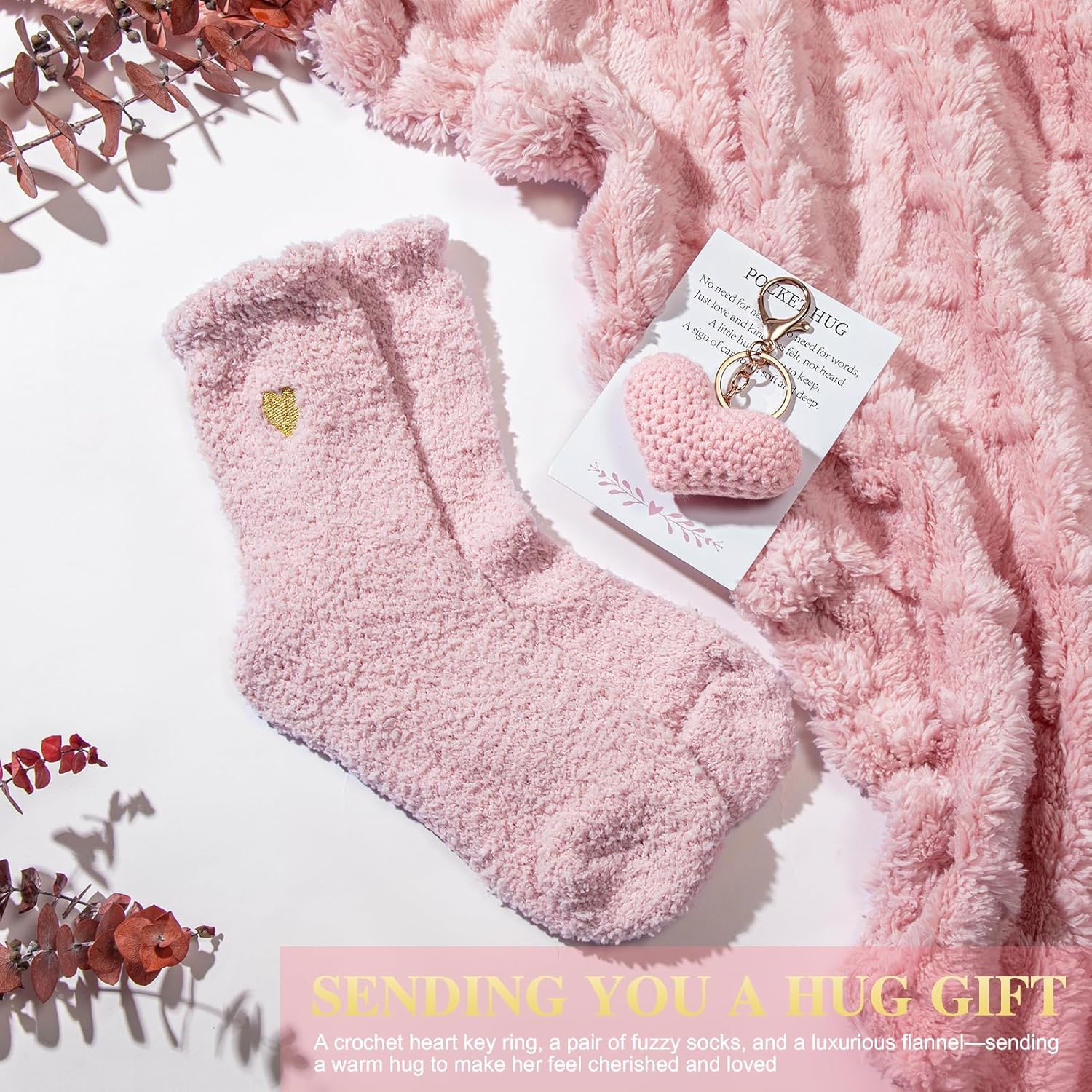 Get Well Gifts for Women Self Care Gifts Basket - Relaxing Spa Care Package After Surgery Valentines Day Birthday Gift - Feel Better Sympathy Gift Set for Her Mom Sister Friend Wife (Pink) - Image 6