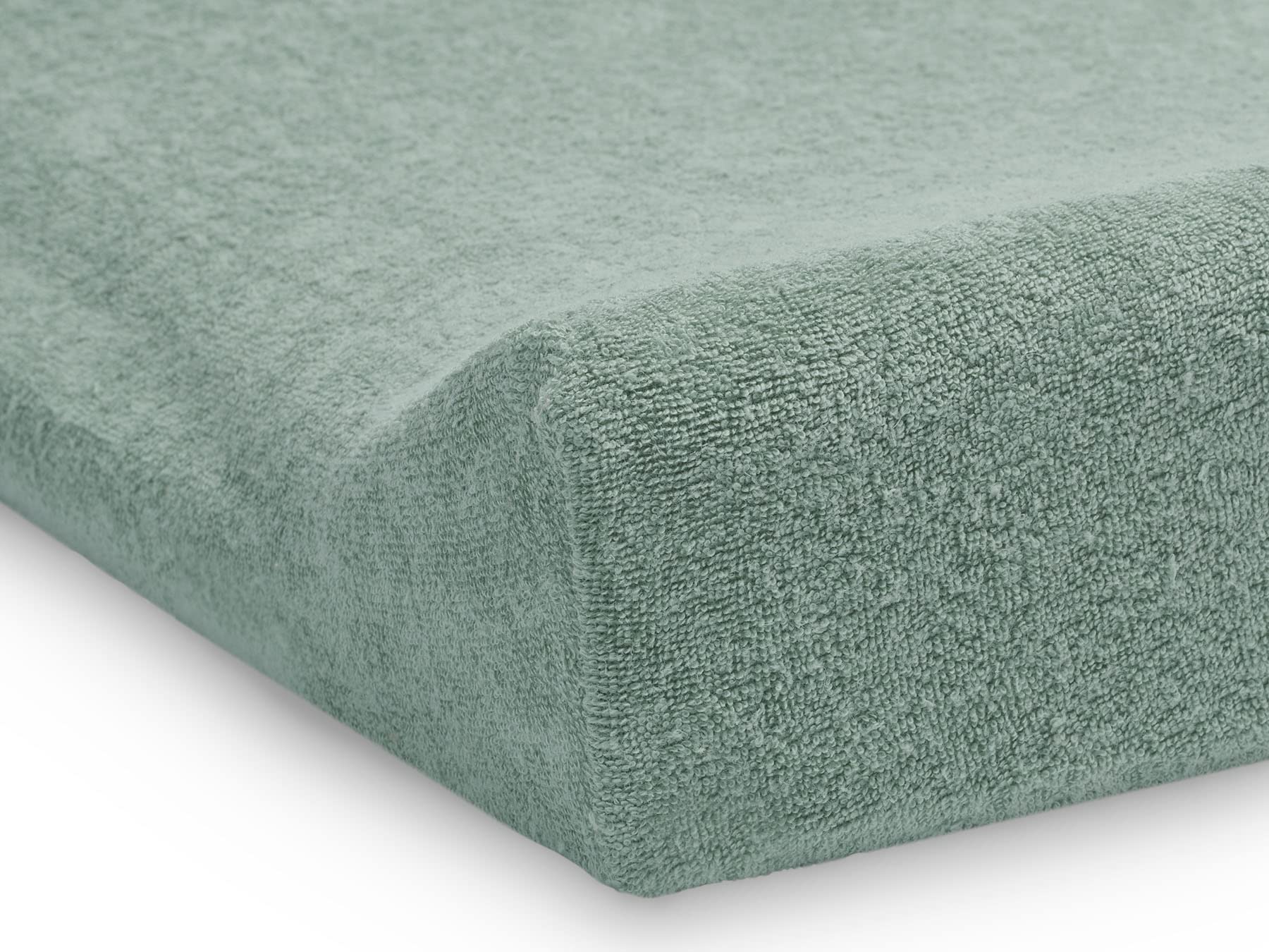Rotho Babydesign Special Edition Cambiador de Cuña, Multicolor (Natural Leaves), 70x50x10 cm & Jollein 550-503-00095 - Funda De Cambiador Rizo 50X70Cm Color Verde Ceniza