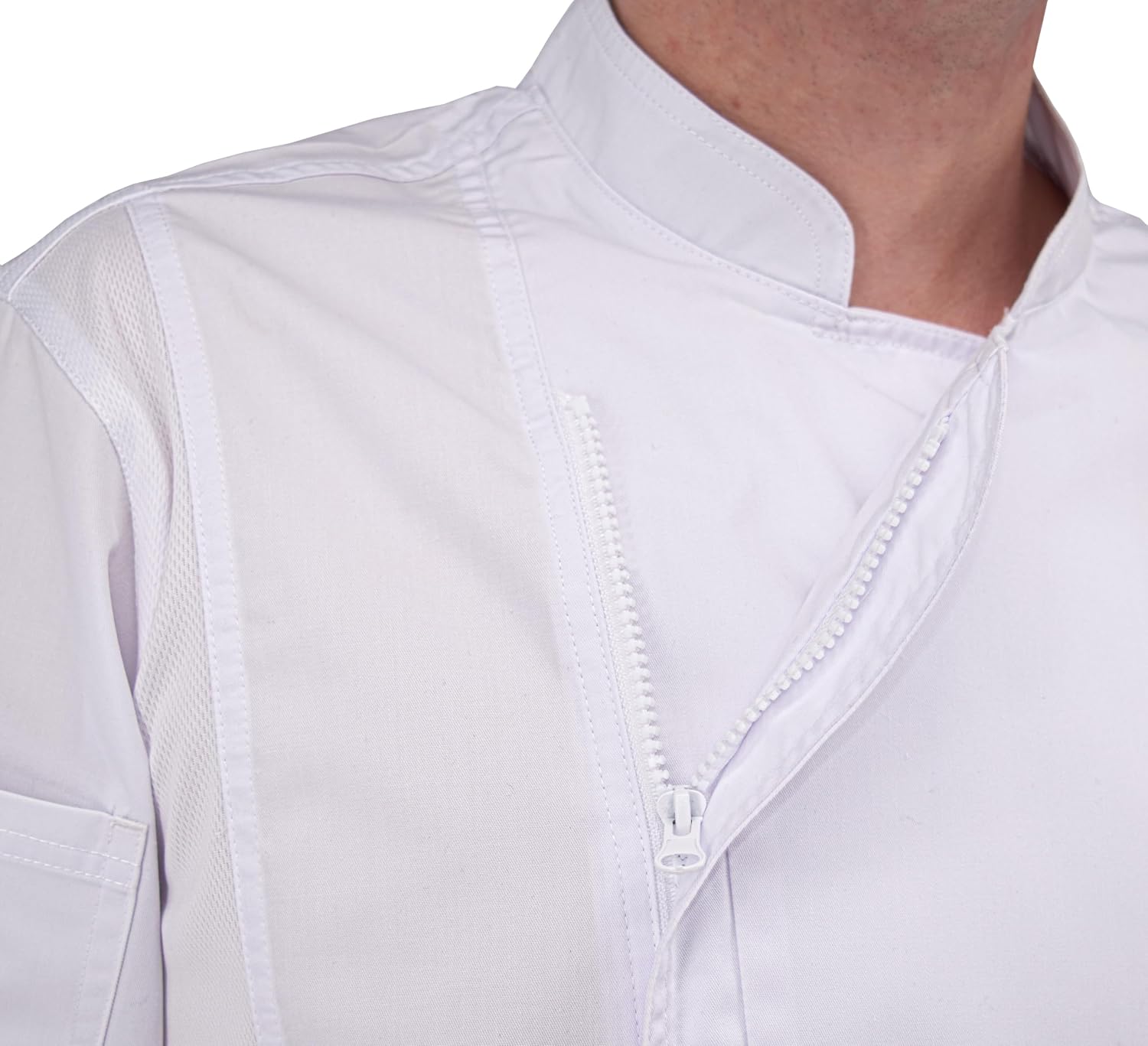 Mens Short Sleeve Custom Chef Coat Embroidery with Personalized Name, Text or Title on Your Chef Jacket Uniform