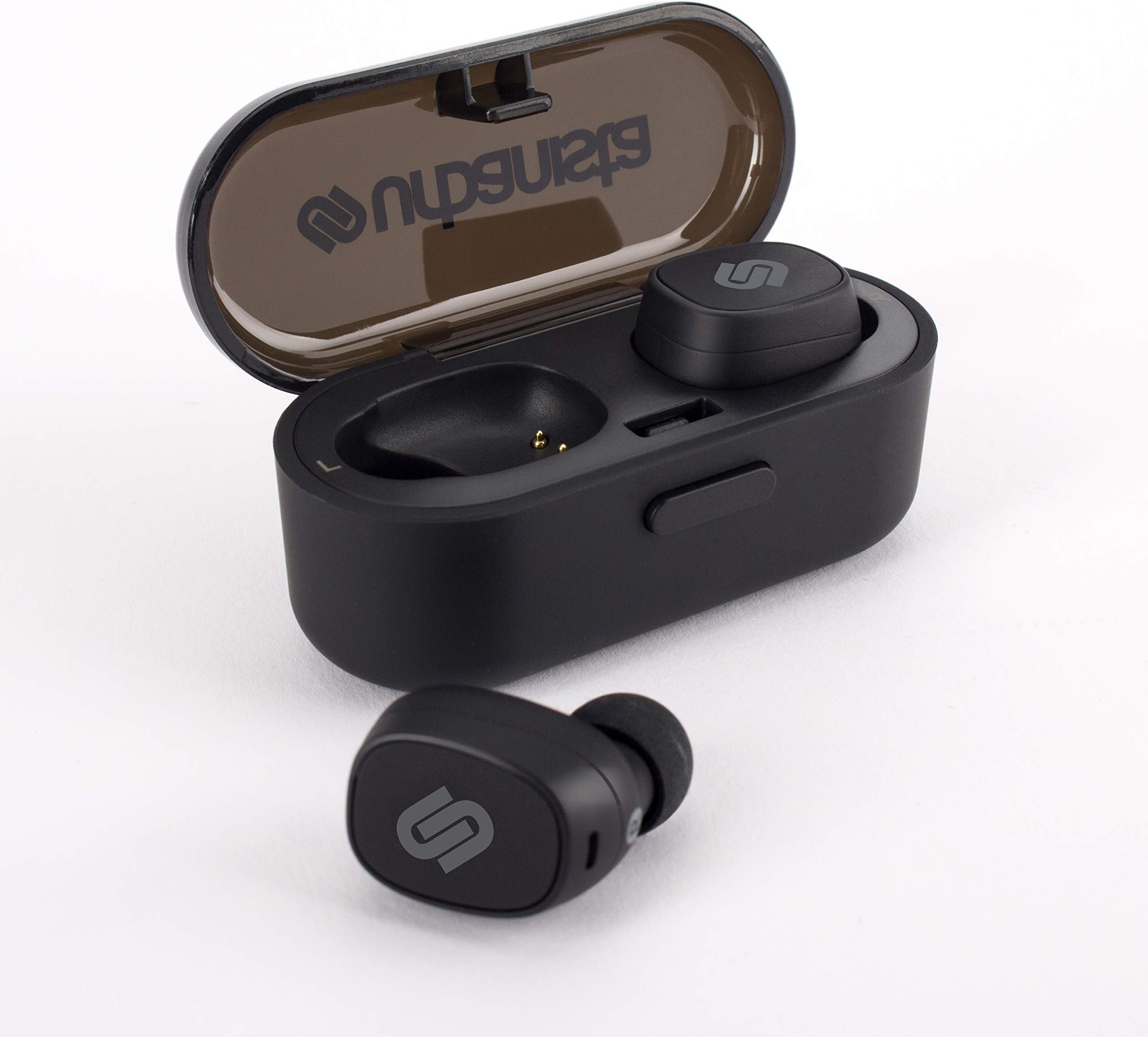 Tokyo True Wireless Earbuds 16H Playtime Bluetooth 5.0 with Charging Case, Multi Function Button Earphones Compatible with Android and IOS - Black