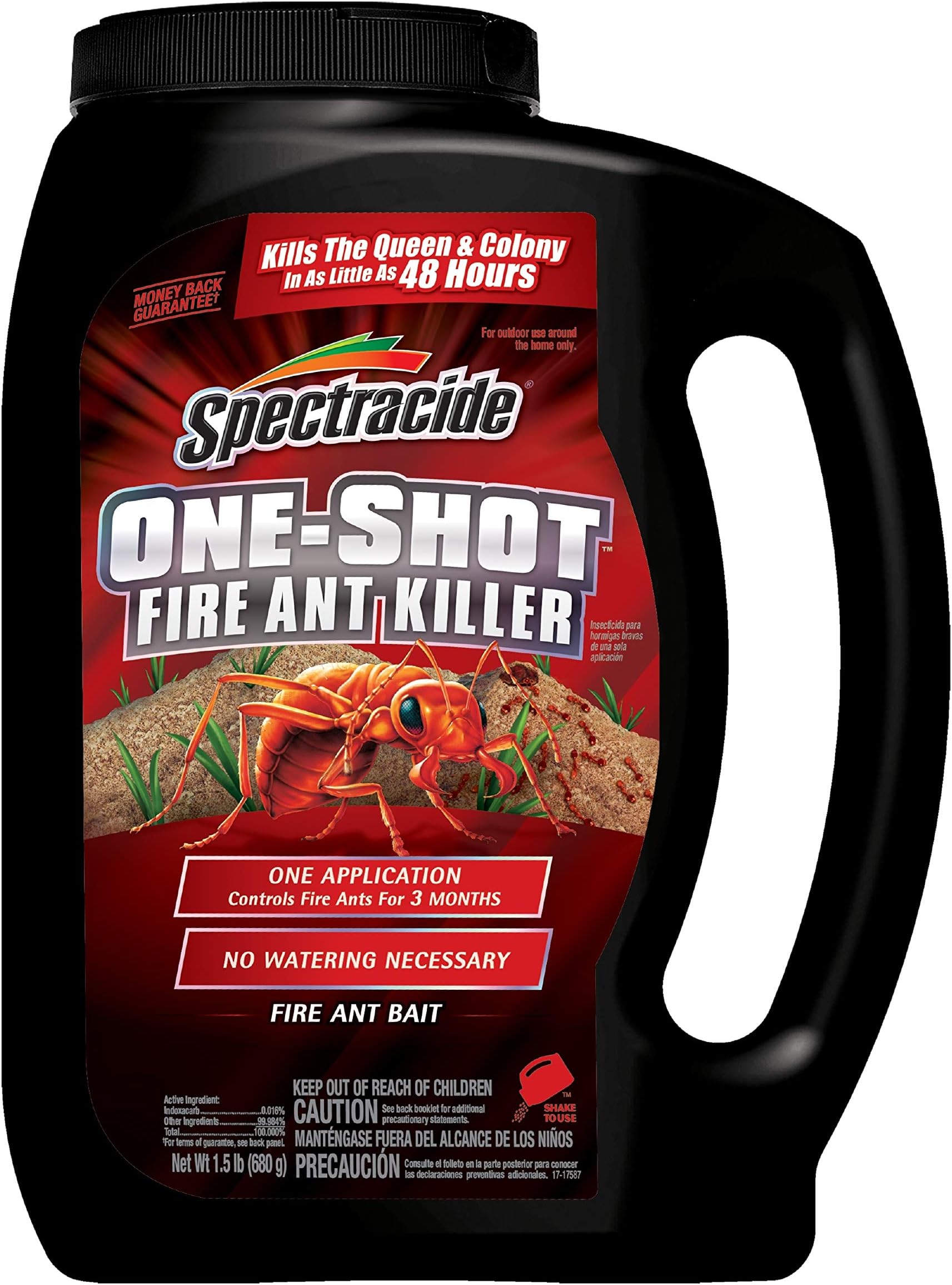 Spectracide One Shot Fire Ant Killer, Fire Ant Bait, Controls Fire Ants for 3 Months, 1.5 lb