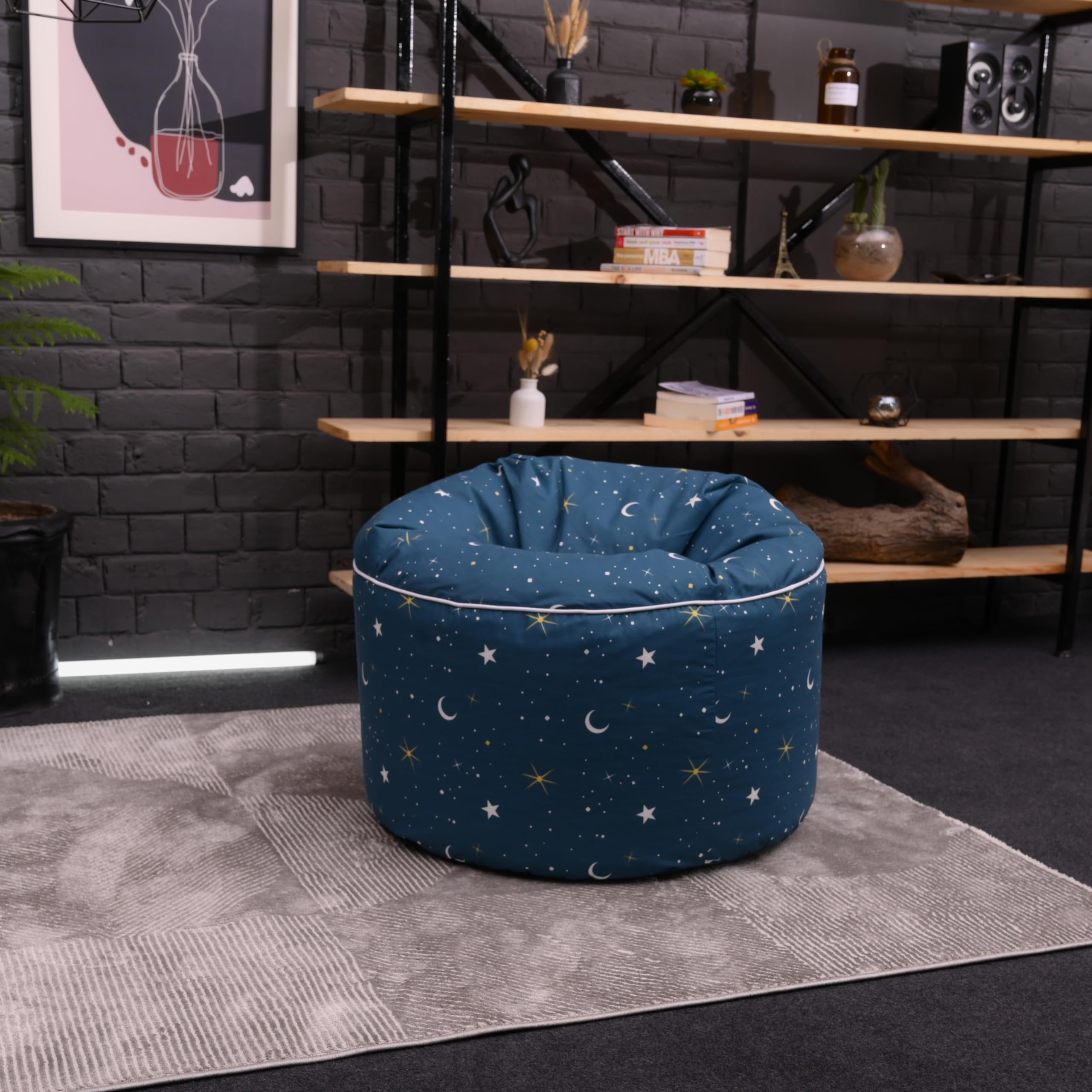 Ready Steady Bed Fauteuil Poire pour Enfants | Pouf Confortable pour Salle de Jeux intérieure | Siège de canapé Rond et Doux pour Les Enfants | Meuble Ergonomique pour Tout-Petits (Clair de Lune)