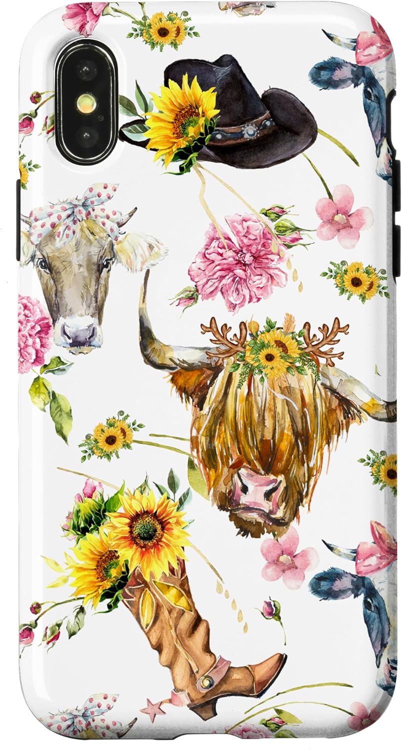 Scottish Highland Cow For Farmer Girls & Summer Cute Pattern Case for iPhone 13