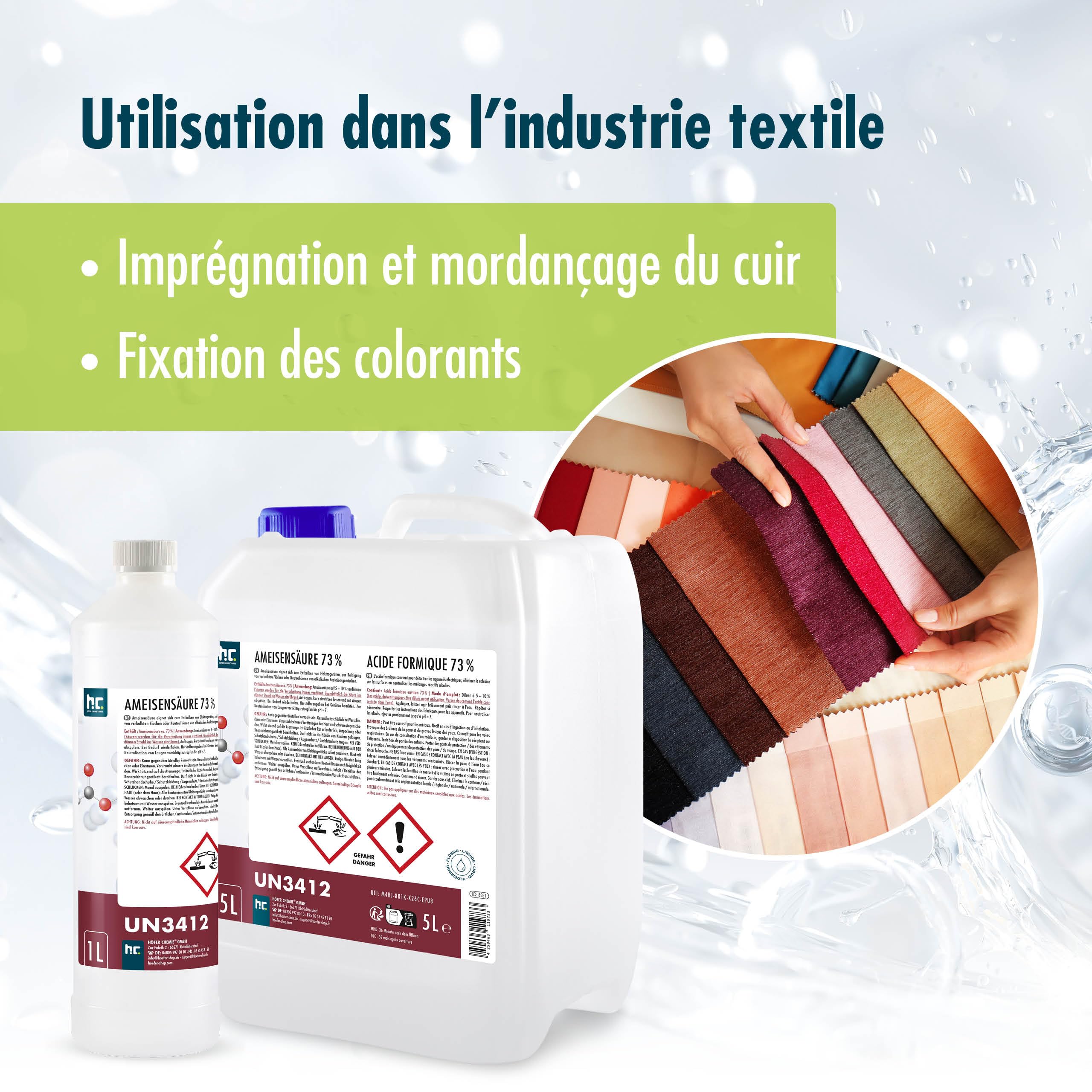 Höfer Chemie 2 x 5 L Acide Formique 73% - Qualité Technique - Anticalcaire | Détartrant Anticalcaire Puissant pour Surfaces et Machines - Action Rapide sur le Calcaire - Agit là où les Autres Échouent