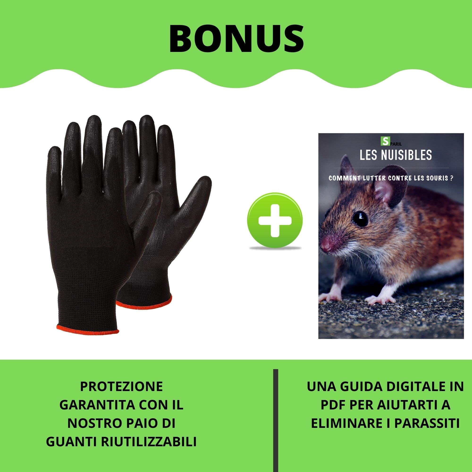 Trappola O Trappole Per Topi Grandi XXL. Anti Ratti, Potente E Riutilizzabile [Ebook + Guanti Offerti] Scaccia Roditori a l'Interno e a l'Esterno Dentro la Casa. Comportati come un Professionale