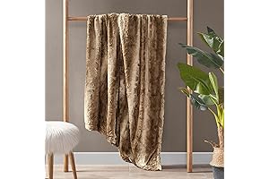 Madison Park Zuri Animal Stripes Faux Fur Throw Blanket: Indulge in Luxe Comfort