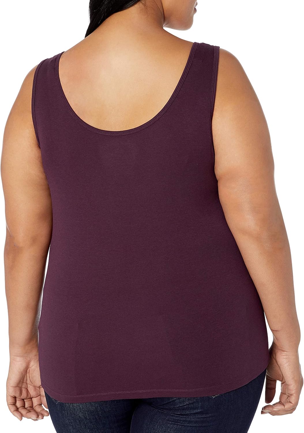 Amazon Essentials Women's Tank Top (Available in Plus Size), Multipacks 1 Burgundy 1X