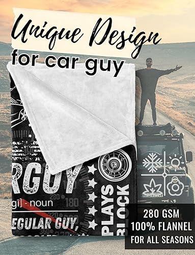 Miniatura 2 de Car Guy - Manta de franela para los amantes de los automóviles, mecánicos entusiastas de los automóviles para cumpleaños, Navidad, regalo de