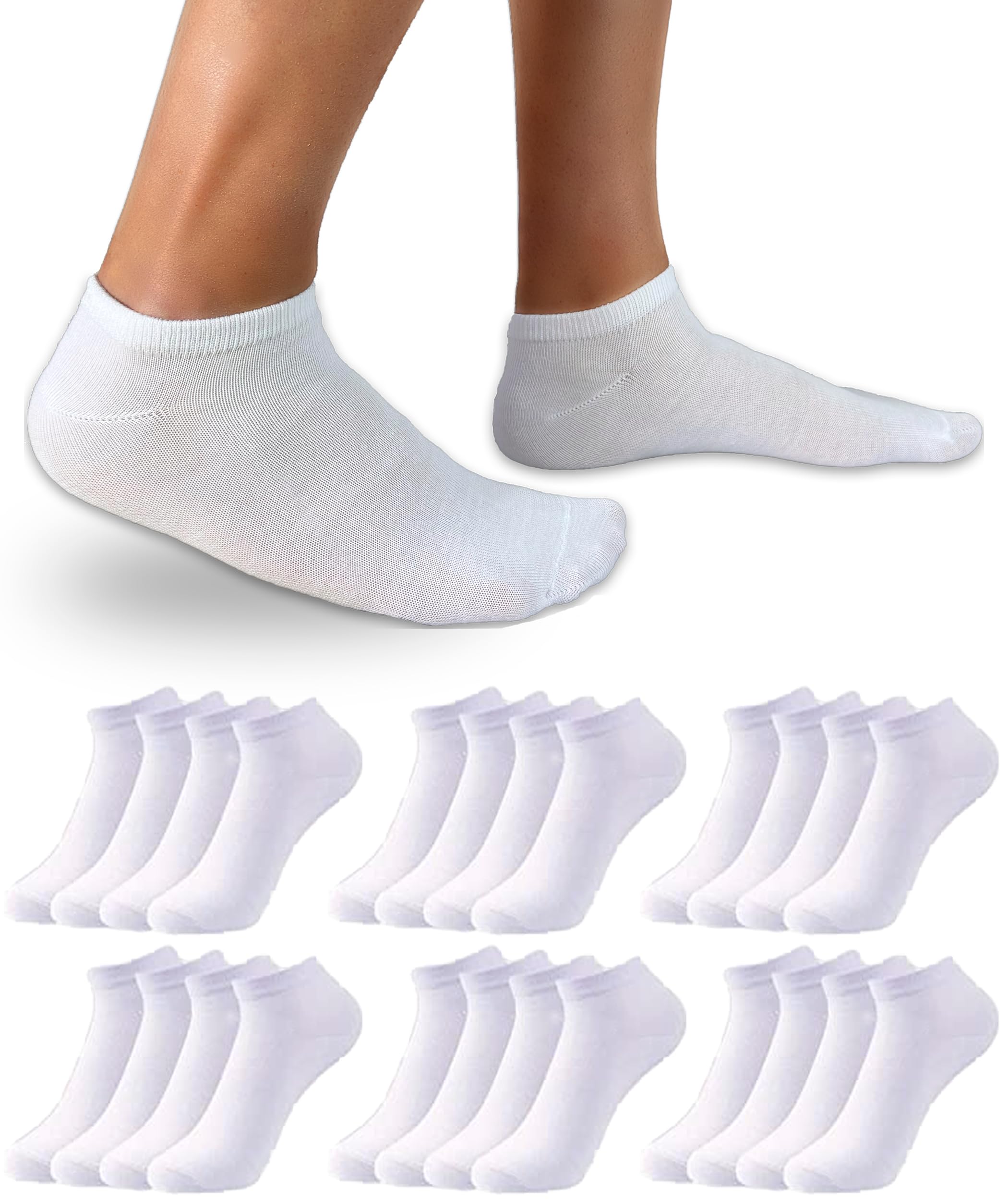 DIVABONNA 12 Pares Calcetines Tobilleros Hombre - Calcetines Tobilleros Mujer - Calcetines Cortos Hombre - Calcetines Cortos Mujer - Calcetines Tobilleros (Modelo: Tobillero)