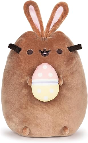 GUND Pusheen - Conejito de Pascua de chocolate, gato de peluche, decoraciones de Pascua, 9.5 pulgadas