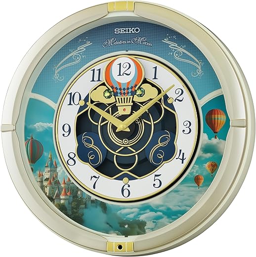 SEIKO QXM616SRH 40 Melodies in Motion Wall Clock, Ivory