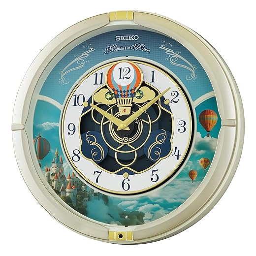 SEIKO QXM616SRH 40 Melodies in Motion Wall Clock, Ivory