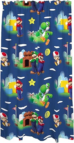Miniatura 6 de Franco - Juego de cortinas para la habitación de los niños, 82 x 84 pulgadas, Super Mario