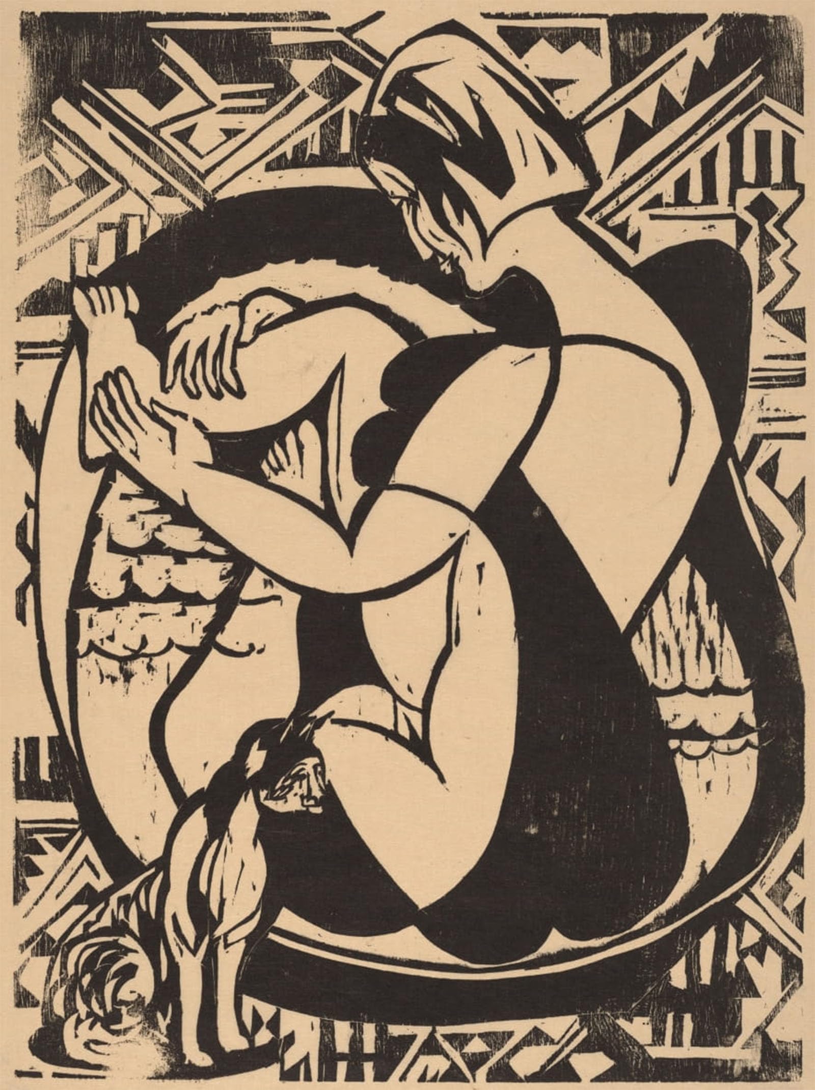 ARTXLXXBN Famous Painting Canvas Artwork Graffiti Print Woman by Ernst Ludwig Kirchner Portrait Canvas Image for Home Decor 60x90cm