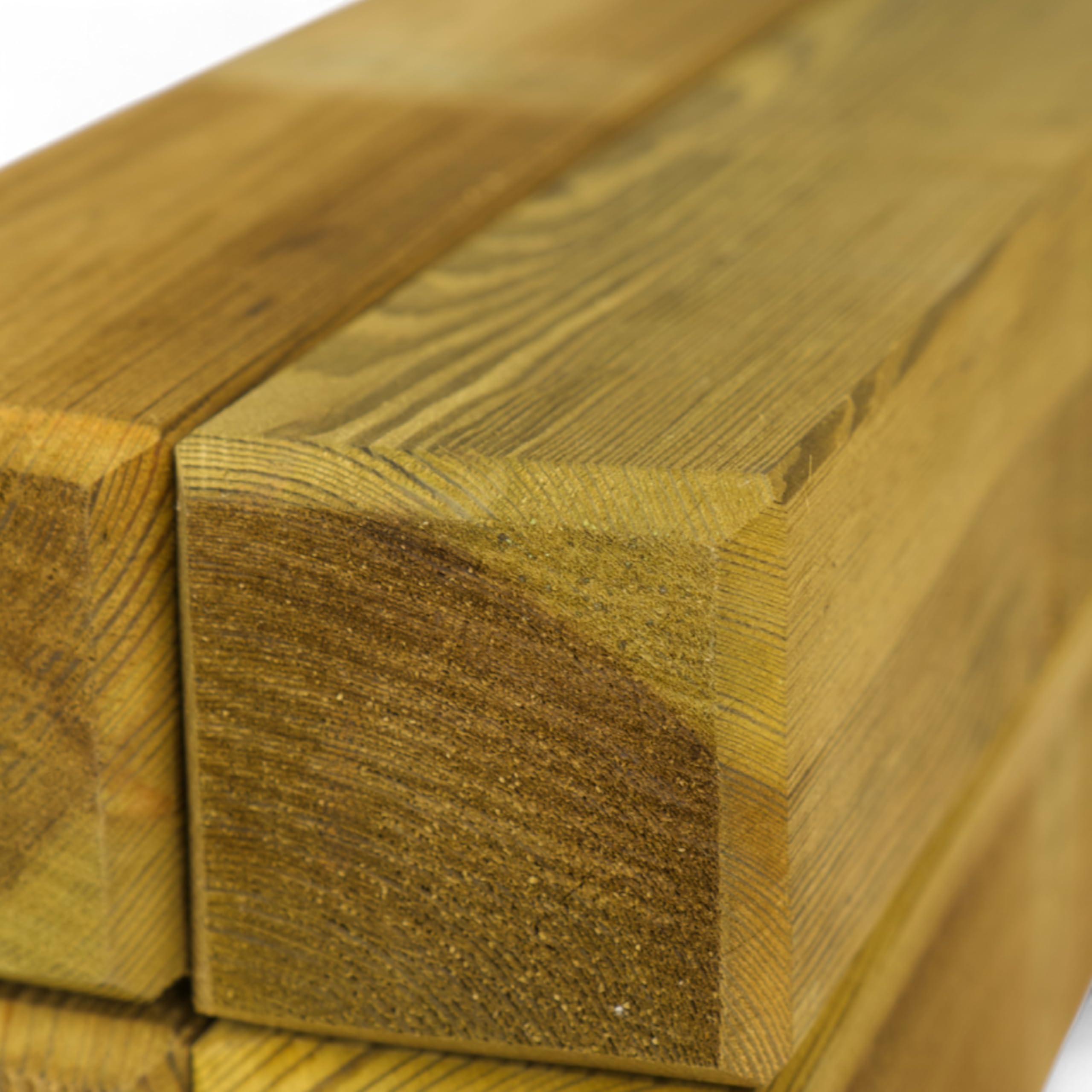 Juego de 4 postes cuadrados para valla KDI, verde opaco, 9 x 9 cm, longitudes 100 – 150 cm, madera de coníferas impregnada, resistente a la intemperie, duraderos, postes para vallas, proyectos de