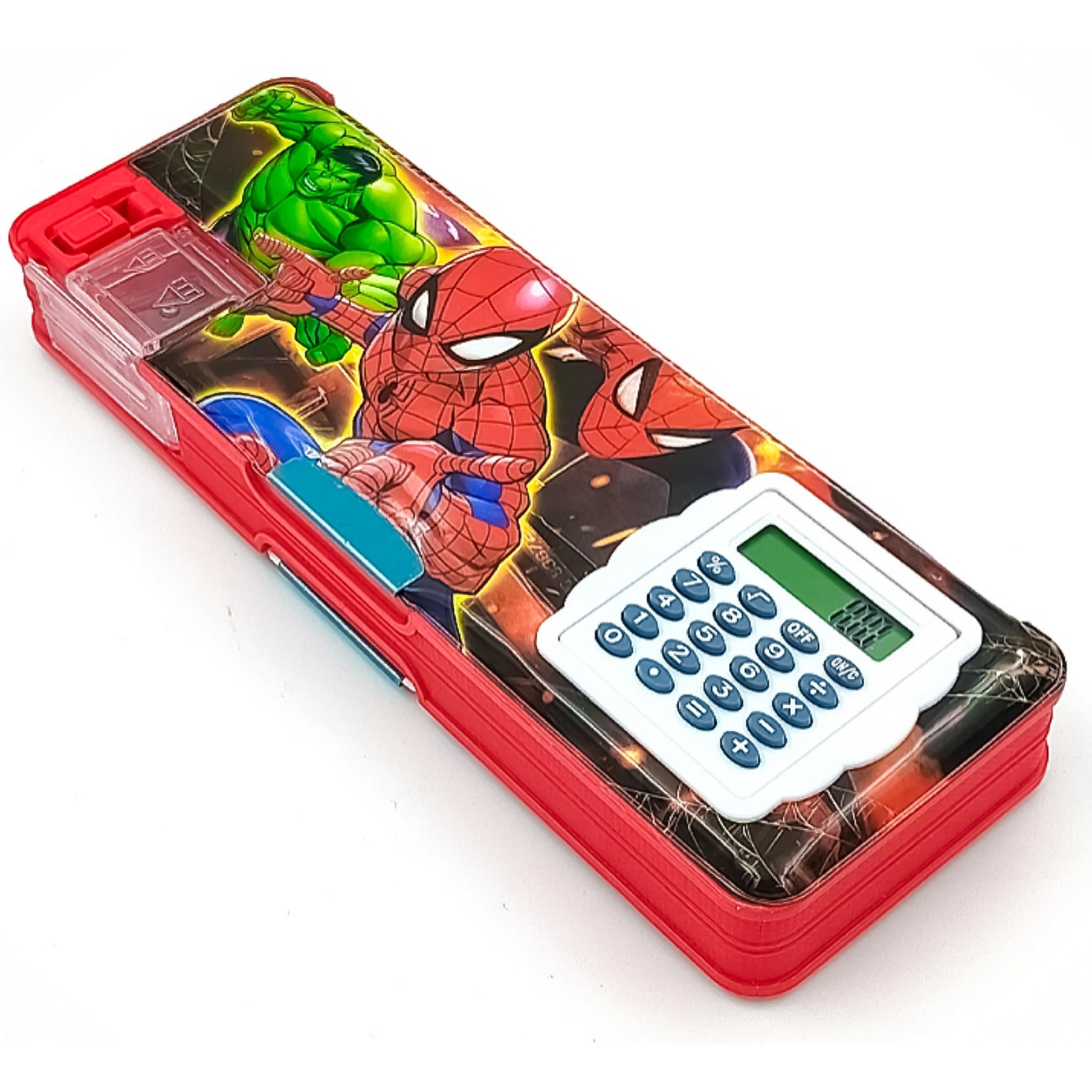 RZA Plastic Magnetic Pencil Box With Calculator & Dual Sharpener For Kids For School, Spidermanx Big Size Cartoon, Ironxman,Thorx & Hulks (Cartoon), Pack Of 1 (Spidermanx, M), Multicolor (B0CVGZPPL5) Amazon Price History, Amazon Price Tracker