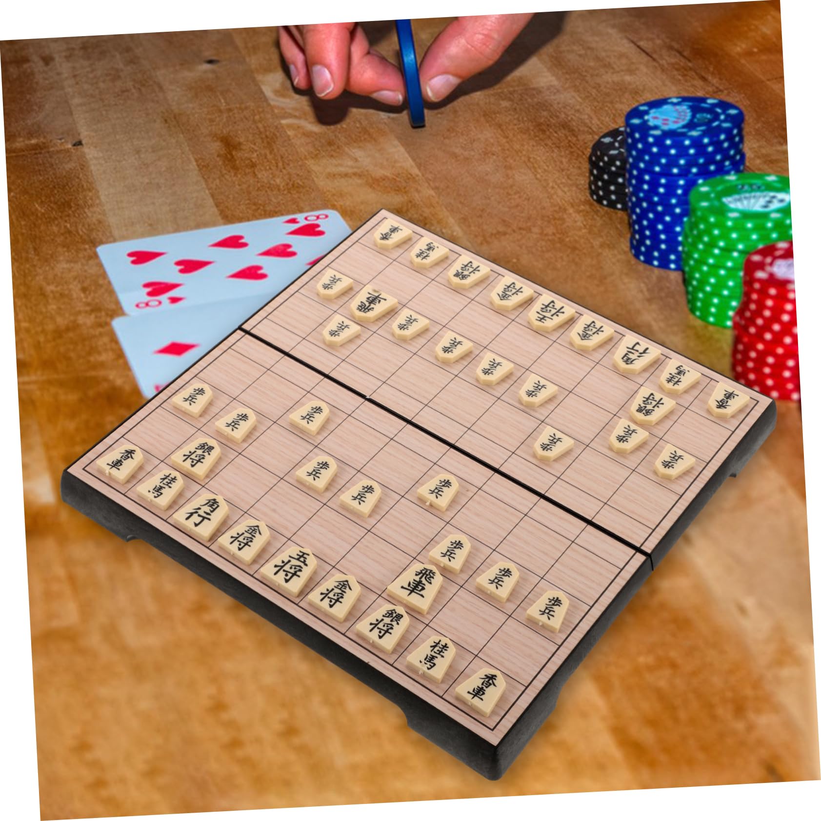 Gioco di Shogi Pieghevole Magnetico in Ps da Viaggio | Scacchiera Portatile, Intrattenimento On The Go, per Adulti e Appassionati