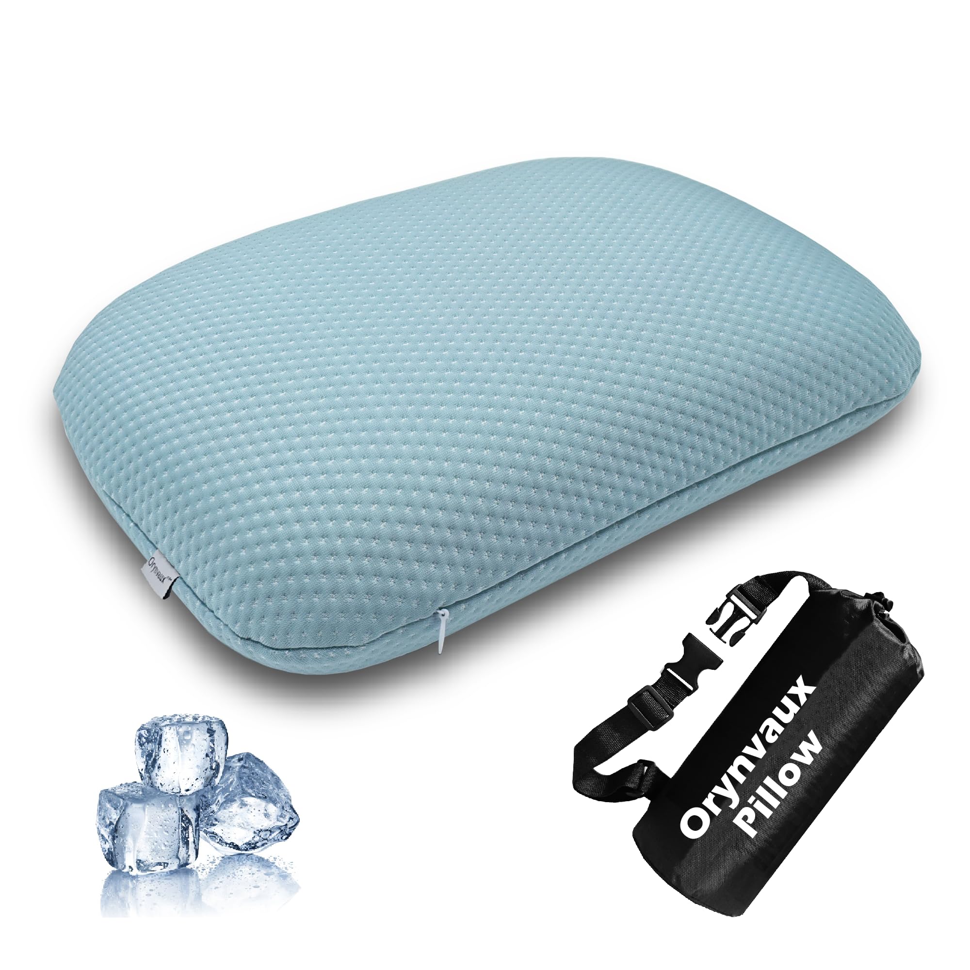 Small Travel Pillow, Portable Foldable Memory Foam Camping Pillow