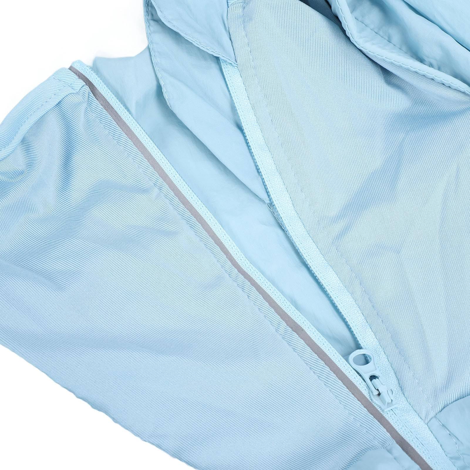 Kühljacke mit 2 Ventilatoren, Sonnenschutzkleidung, 3-Gang-klimatisierte Kleidung für den Außenbereich, Blau (M)
