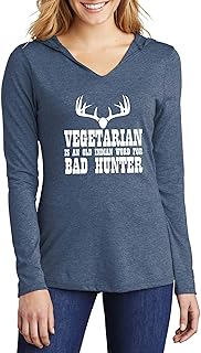 Vegetarian Old Indian Word for Bad Hunter Shirt Funny Hunting Humor Tee Cotton Tee Adult Men Women