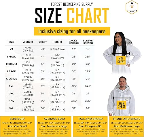 Miniatura 5 de FOREST BEEKEEPING SUPPLY Chaqueta de abeja ultraligera ventilada, velo redondo ventilado con cremalleras de latón YKK y gruesa para una máxima