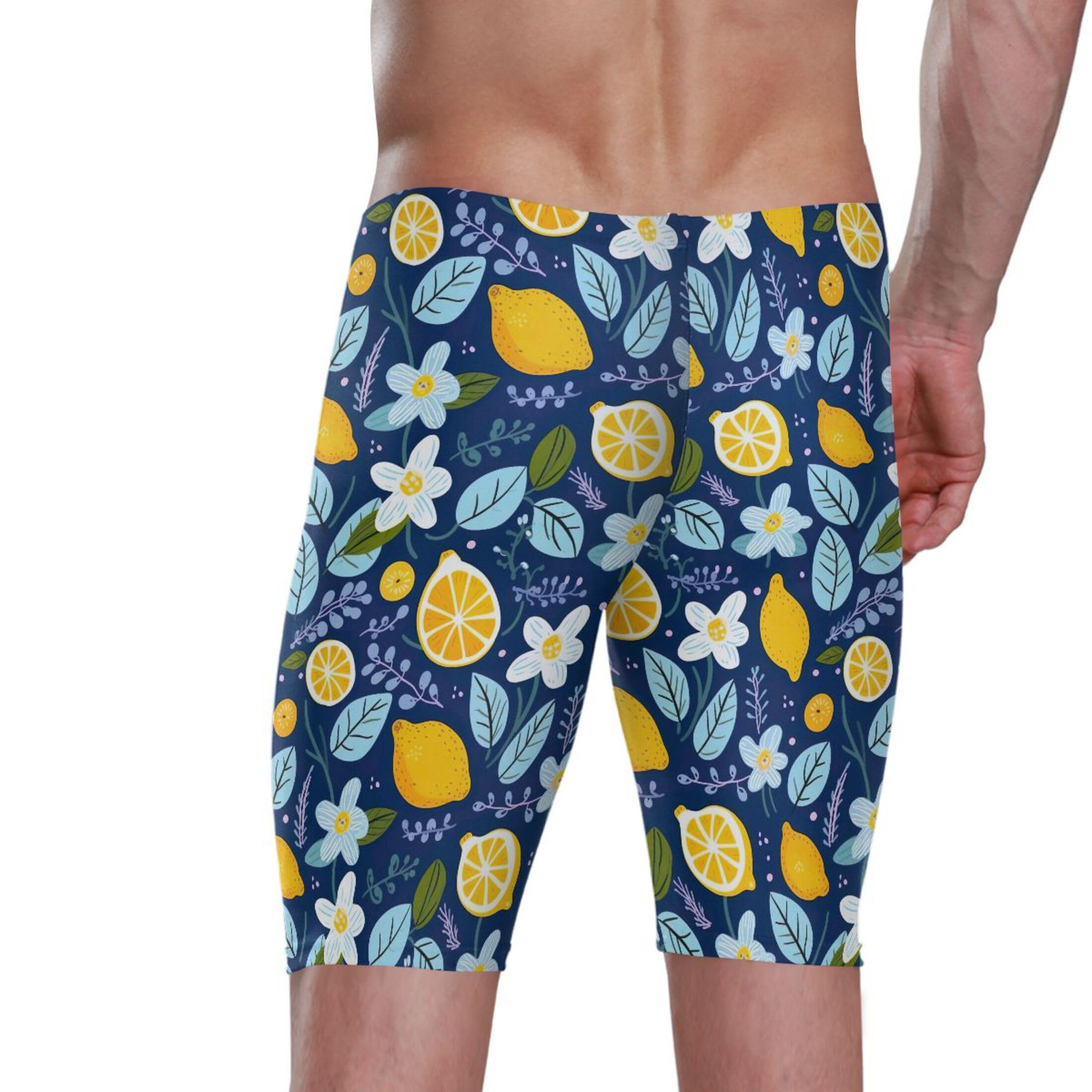 Lemon Fruit Summer Men's Swim Jammers Racing & Training Swimsuit Fast, Flexible,Comfortable XXXL B0402680
