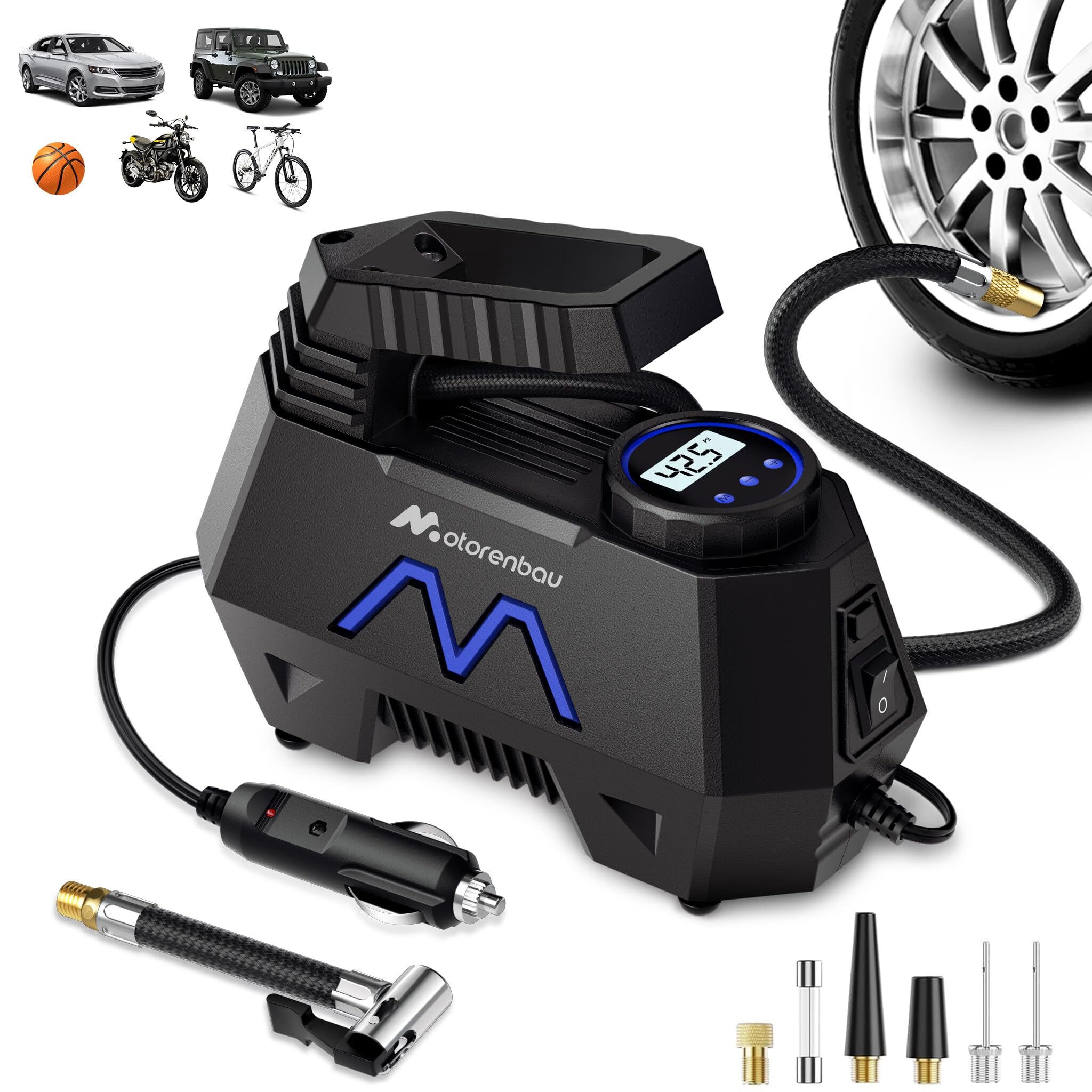 Motorenbau Tire Inflator Portable Air Compressor - accessories and parts | Mubboo