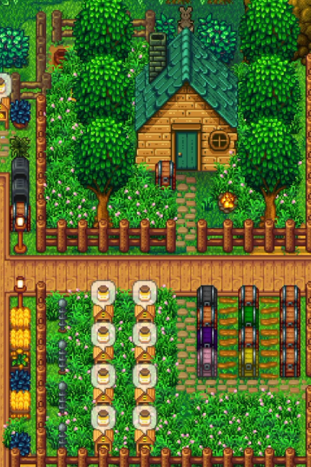 Stardew Valley Farm Notebook With House And Green Farm Field: Pixel Art of Stardew Valley Notebook | Stardew Valley Fan Gift